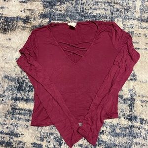 Long sleeve crop top